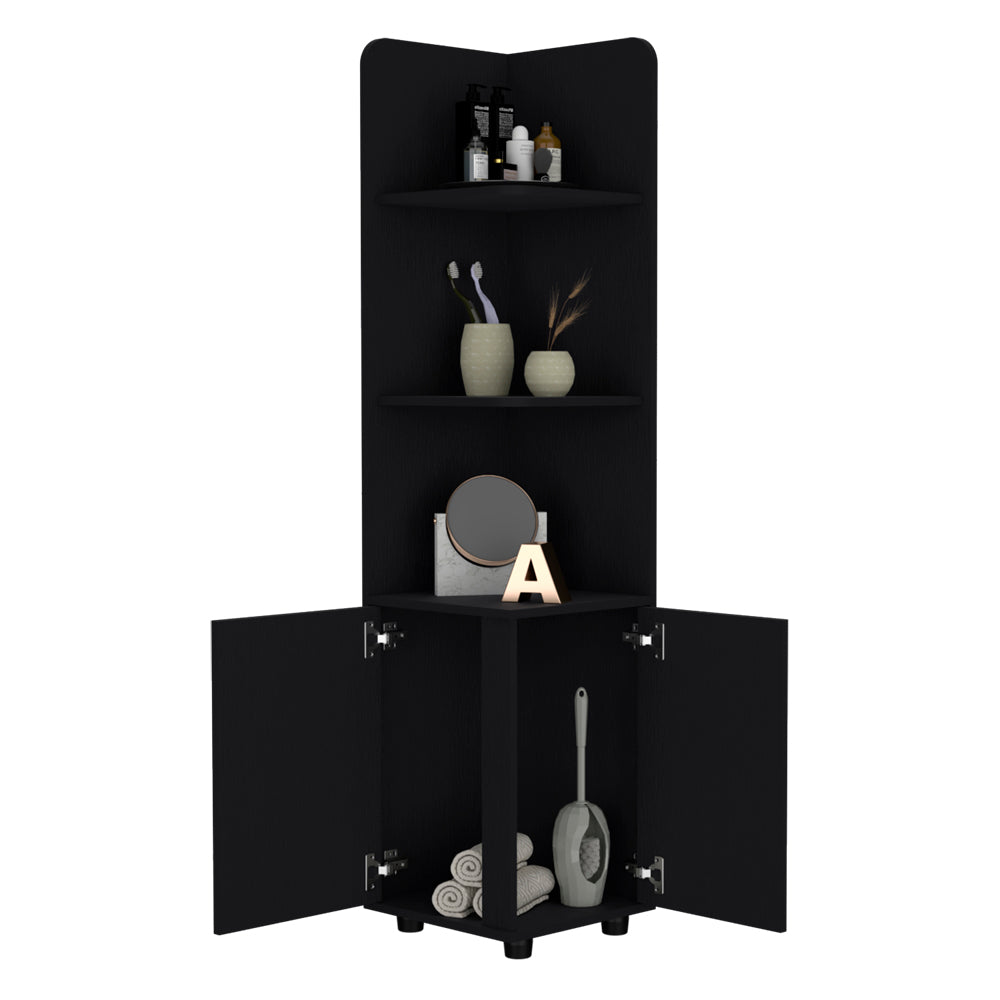 Freestanding Cabinet Kairatu, Bathroom, Black