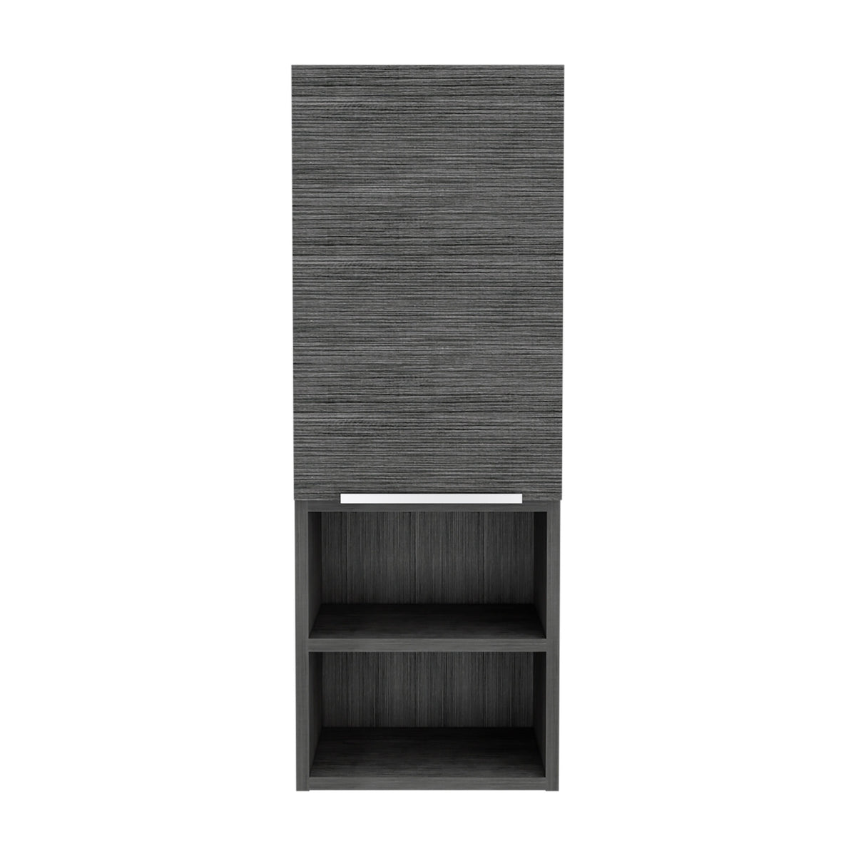Mila Bathroom Cabinet, Two Interior  Shelves, Two External Shelves, Single Door Cabinet -Smokey Oak