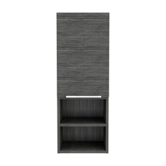 Mila Bathroom Cabinet, Two Interior  Shelves, Two External Shelves, Single Door Cabinet -Smokey Oak