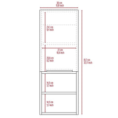 Mila Bathroom Cabinet, Two Interior  Shelves, Two External Shelves, Single Door Cabinet -Smokey Oak