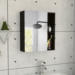 Labelle Medicine Cabinet With Mirror, Five Internal Shelves, Single Door -Black