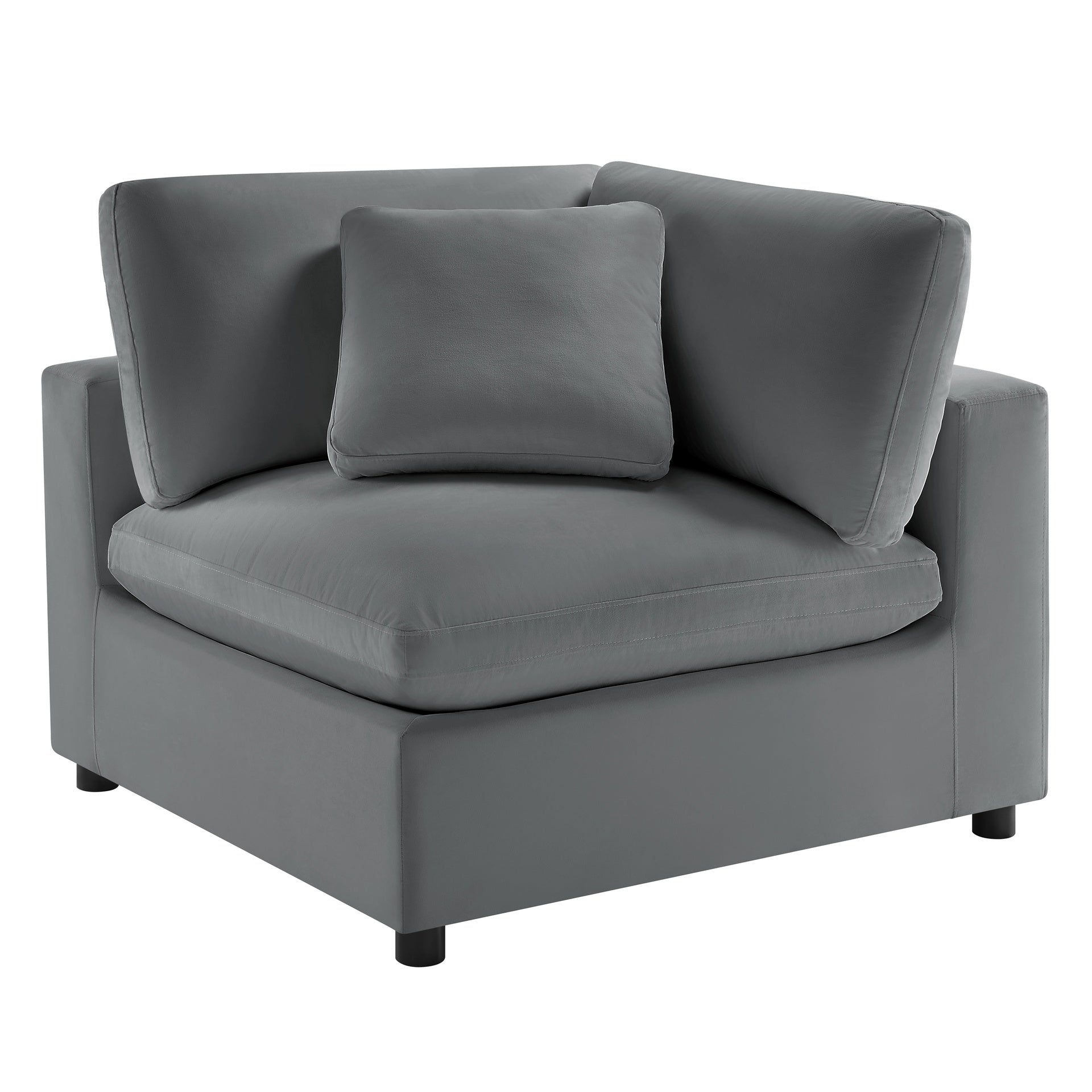 Caylie Corner Wedge Chair - Charcoal