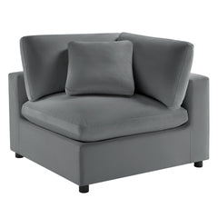 Caylie Corner Wedge Chair - Charcoal