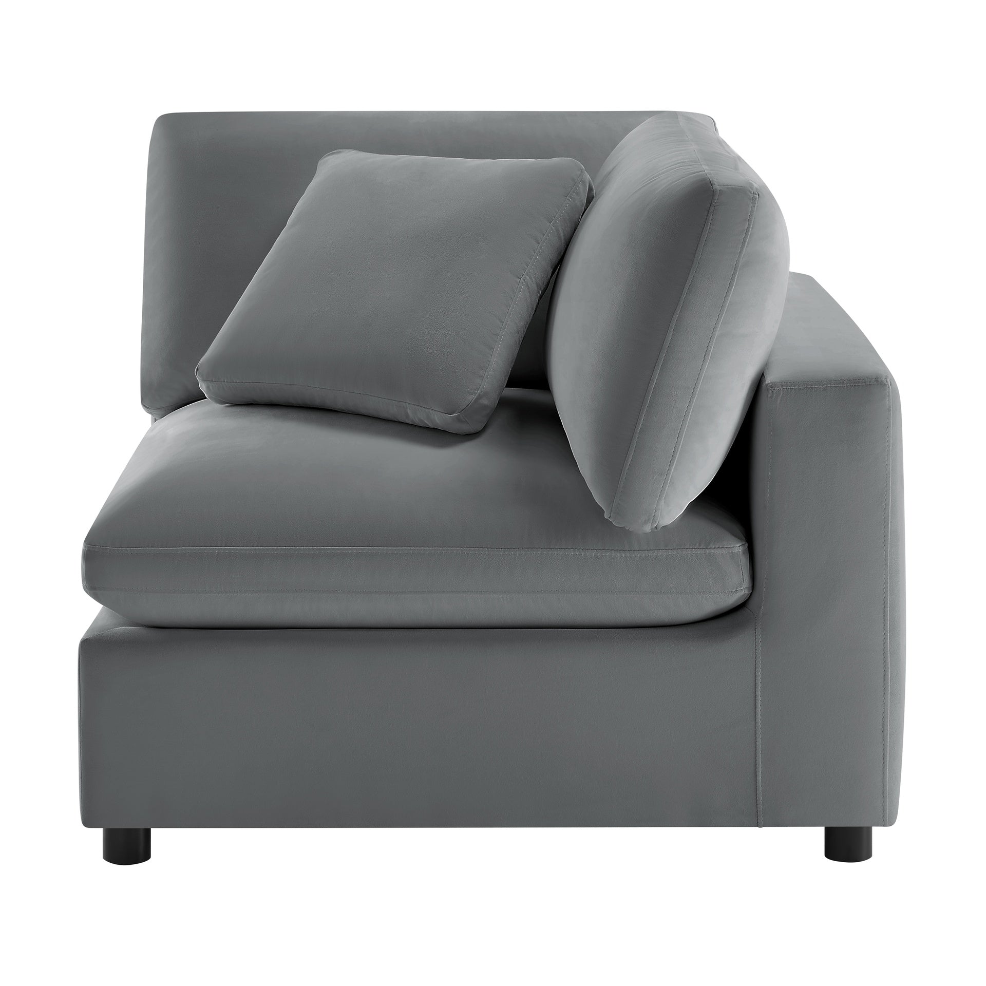 Caylie Corner Wedge Chair - Charcoal