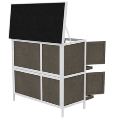 PawHut Wooden Bunny Hutch with Ramp, Indoor/Outdoor, Brown