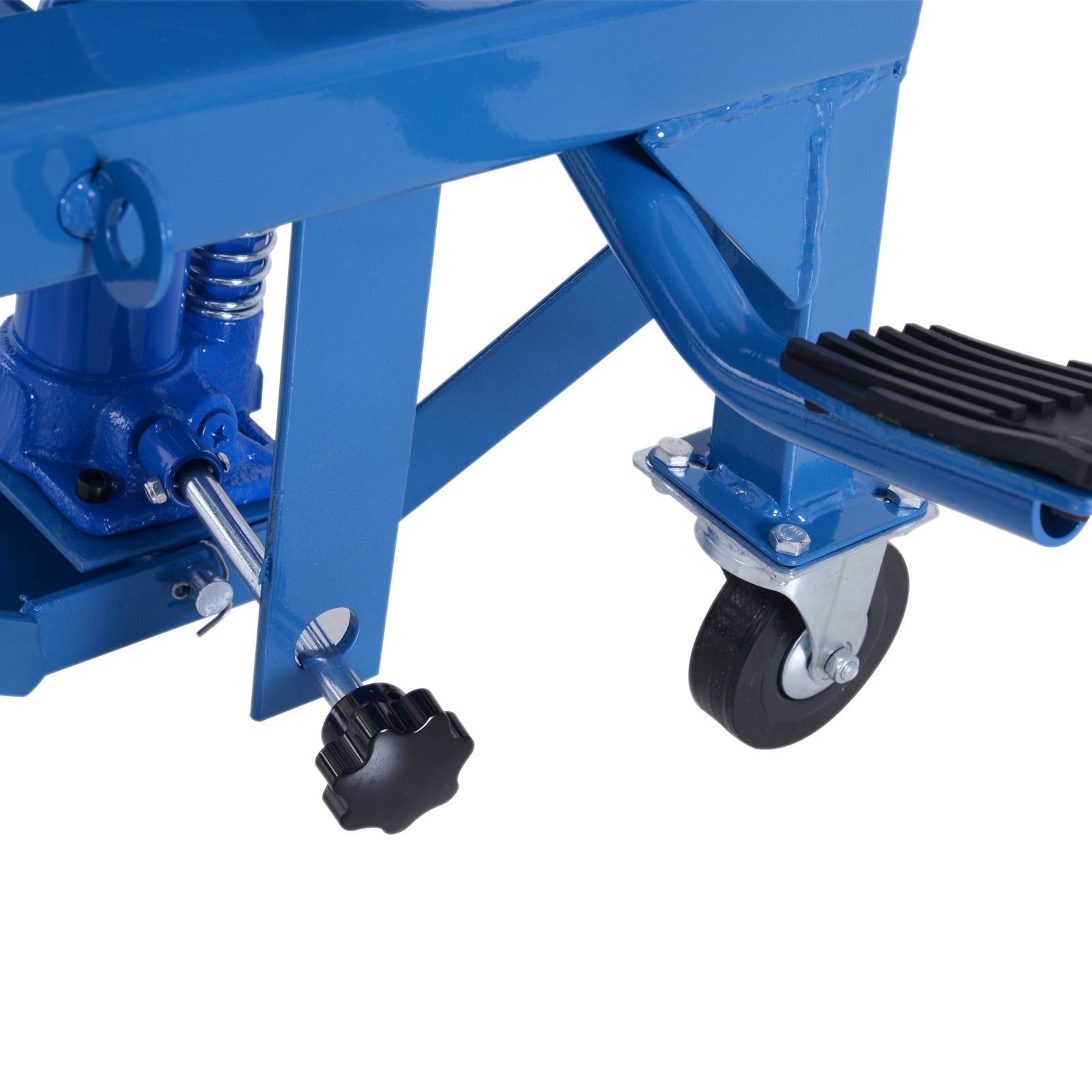 DURHAND 300 lbs Hydraulic Motorcycle Scissor Jack Lift Foot Step Wheels for Small Dirt Bikes