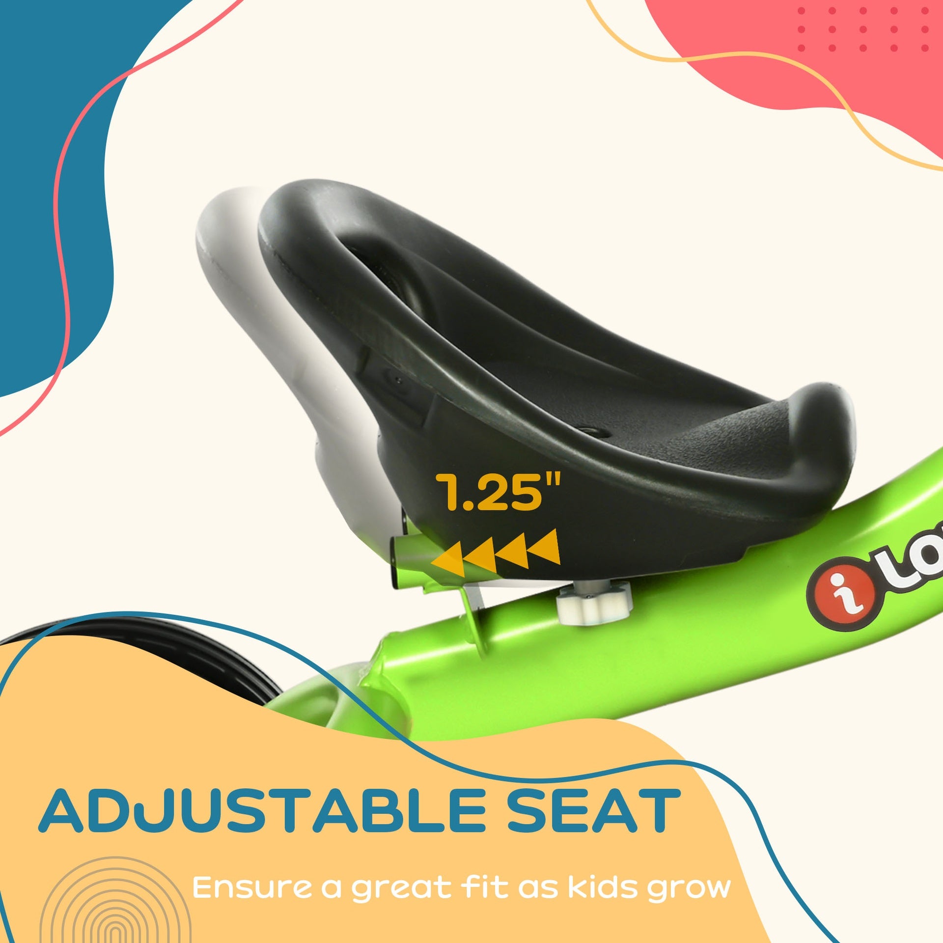 Qaba Tricycle for Kids Age 2-5, Toddler Bike for Children, Green