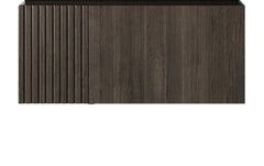 30" MURI Espresso Woodgrain Plywood Cabinet with Door and One Drawer, NO Basin and Top, NO Faucet and Sink Cover