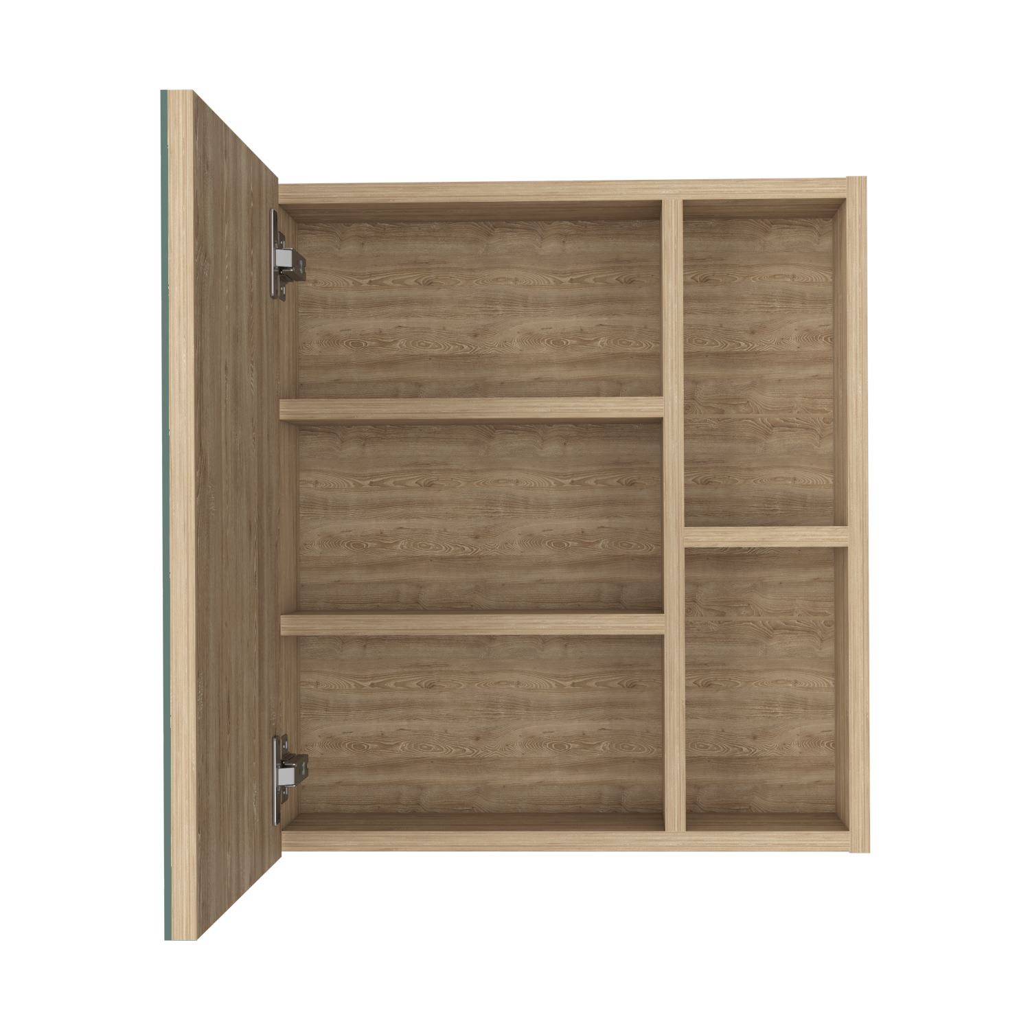 Labelle Medicine Cabinet With Mirror, Five Internal Shelves, Single Door -Pine