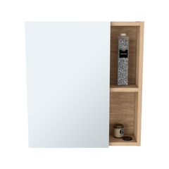 Labelle Medicine Cabinet With Mirror, Five Internal Shelves, Single Door -Pine