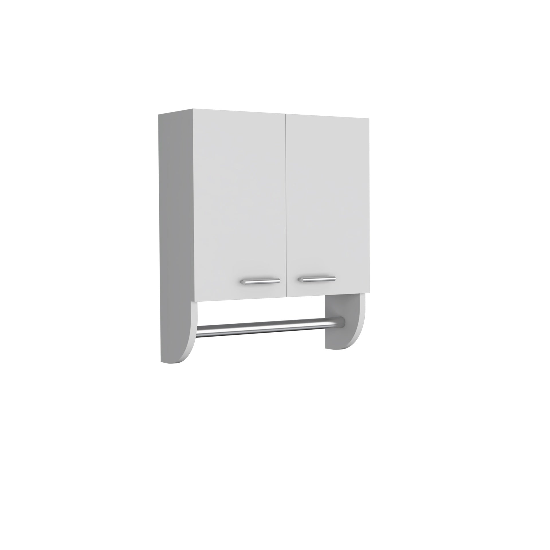 Optim Medicine Cabinet with towel holder 17.4" Wide Medice Cabinet Organizer with Two interior Shelves and Tower Holder for Bathroom, Kitchen, Mudroom