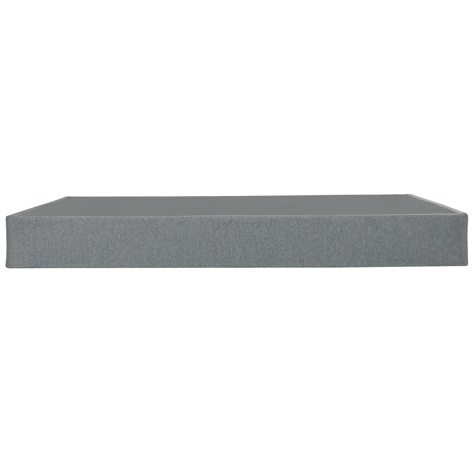 9 in. Foldable Metal Bed Base, Cal King Size Mattress Bed Box Spring Foundation, Grey