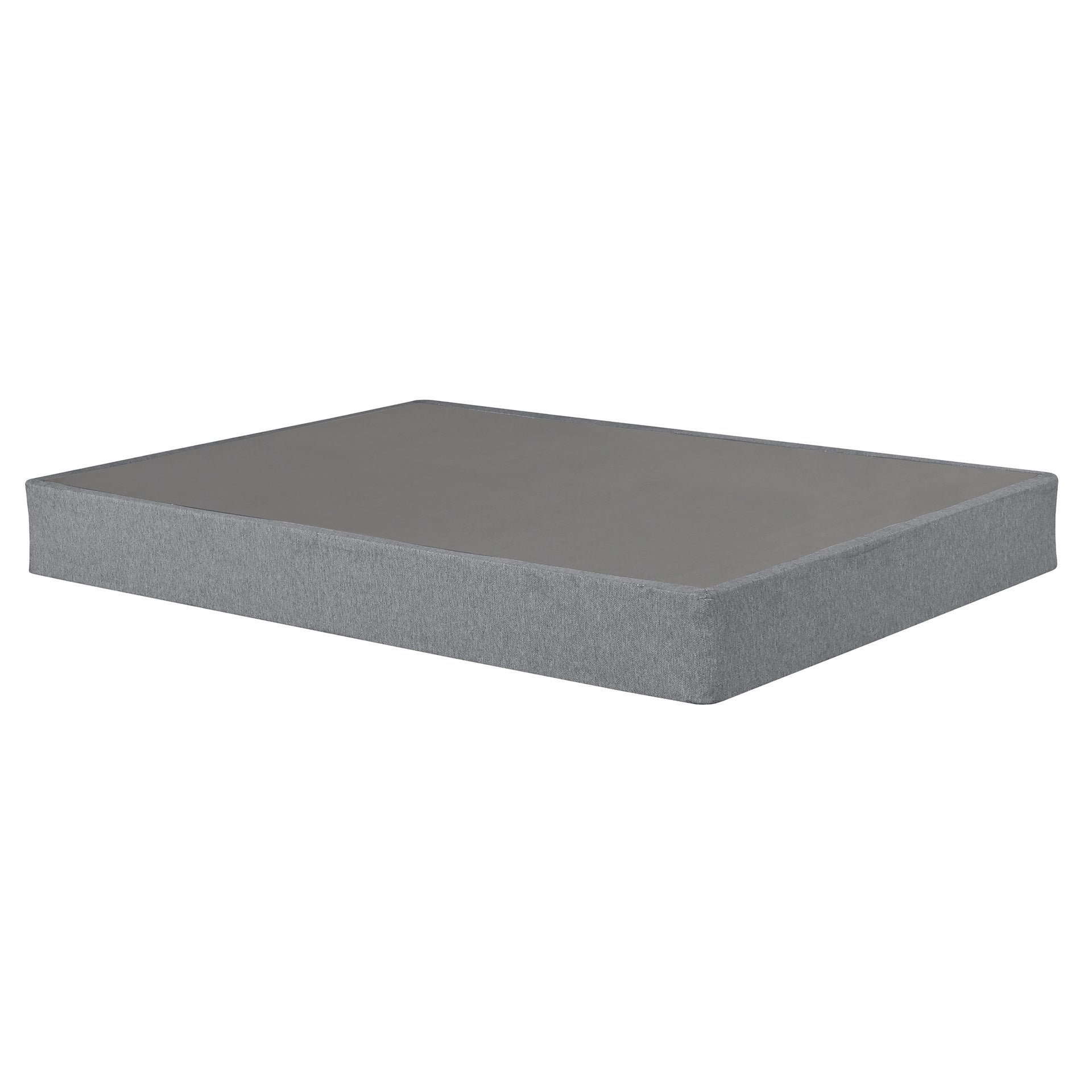 9 in. Foldable Metal Bed Base, Cal King Size Mattress Bed Box Spring Foundation, Grey