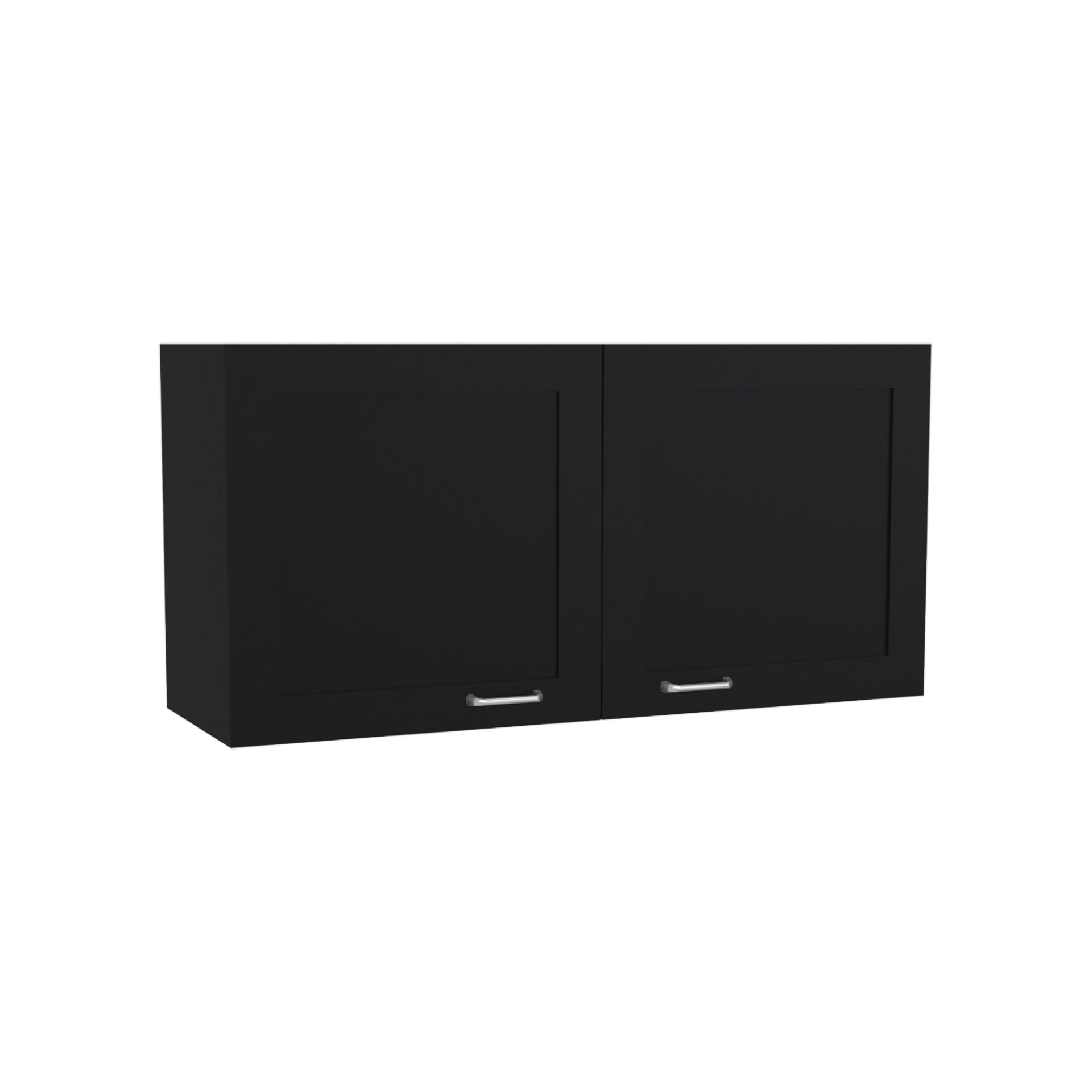 Zurich Wall Cabinet, Double Door, Wide, One Shelf, Kitchen, Storage Cabinet, Black