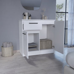 Idaho Dresser with 2-Door Cabinets and Drawer -White