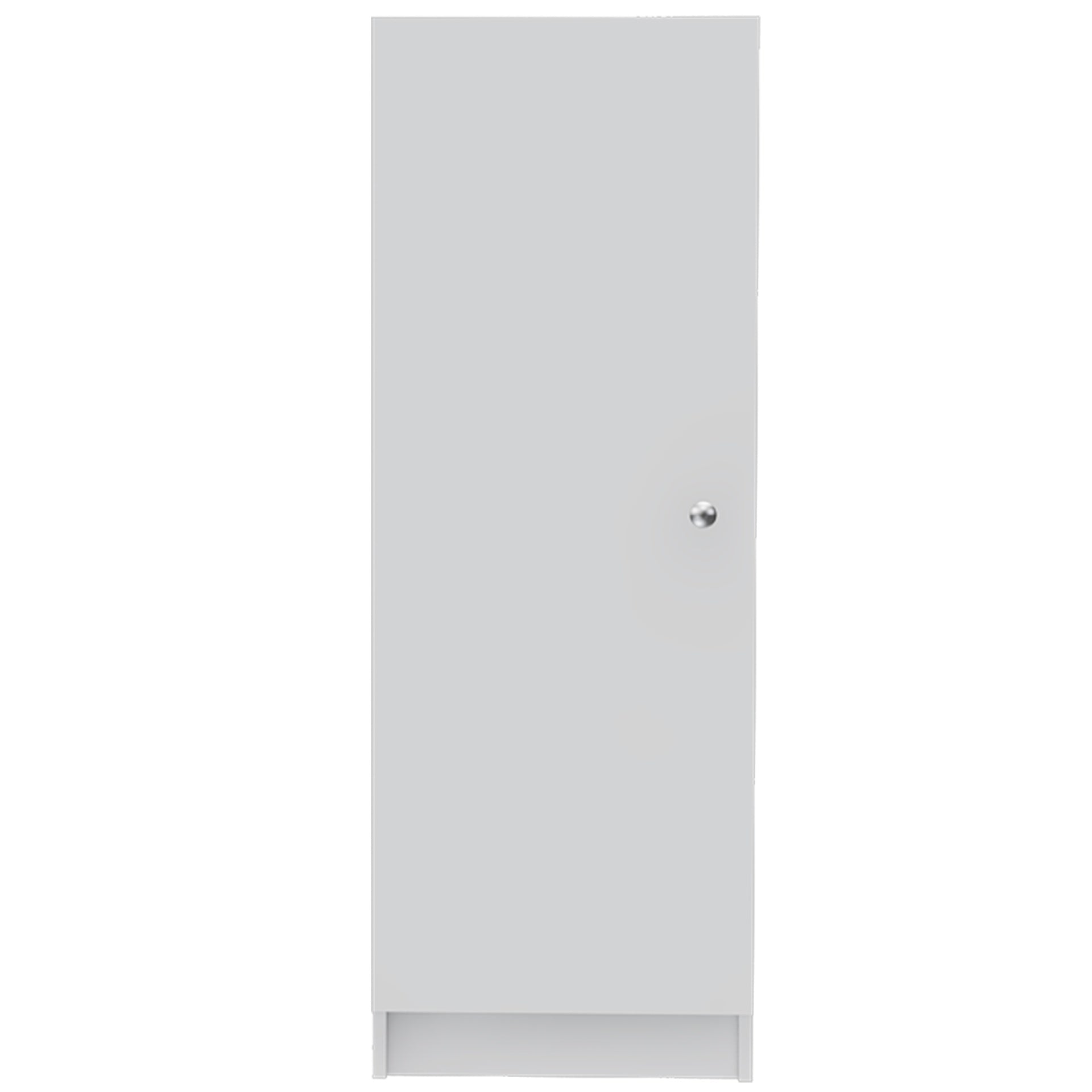 Belleria Single Door Pantry Storage Cabinet with Four Interior Shelves  -White