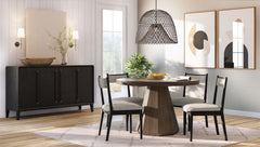 Round Dining Table W/ Lazy Susan - Latte