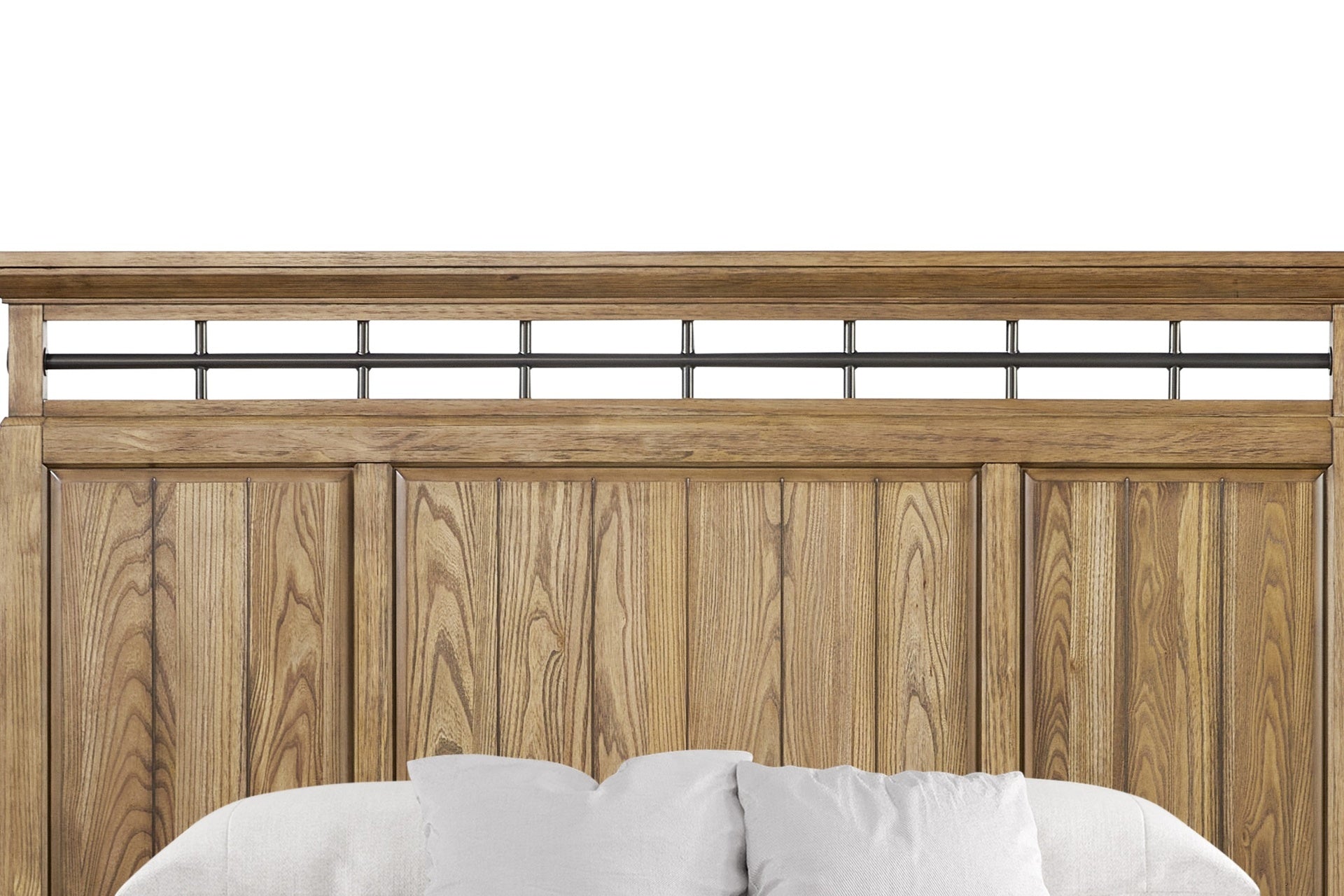 King Panel Bed w/ Bench - Caramel Finish