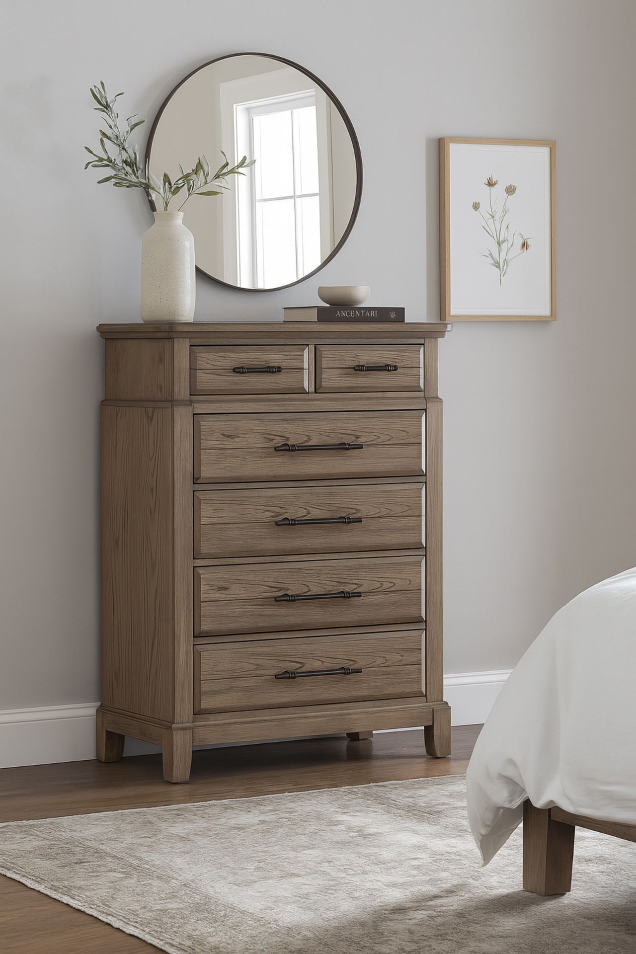 6-Drawer Chest - Caramel Finish