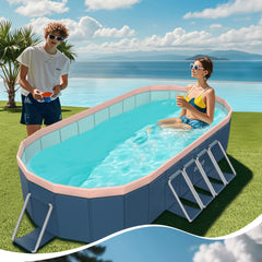 3.65m  PVC folding pool (not inflatable) bathes and cools in summer, suitable for outdoor patio beach garden