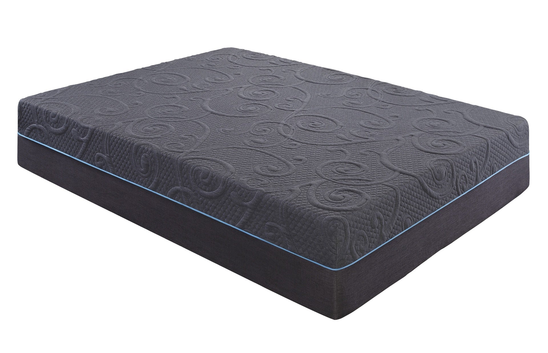 14-inch Eastern King Size Bed Mattress Gel-Infused Memory Foam Hybrid Mattress, Dark Gray, Mattress in a Box, Medium Firm Comfort
