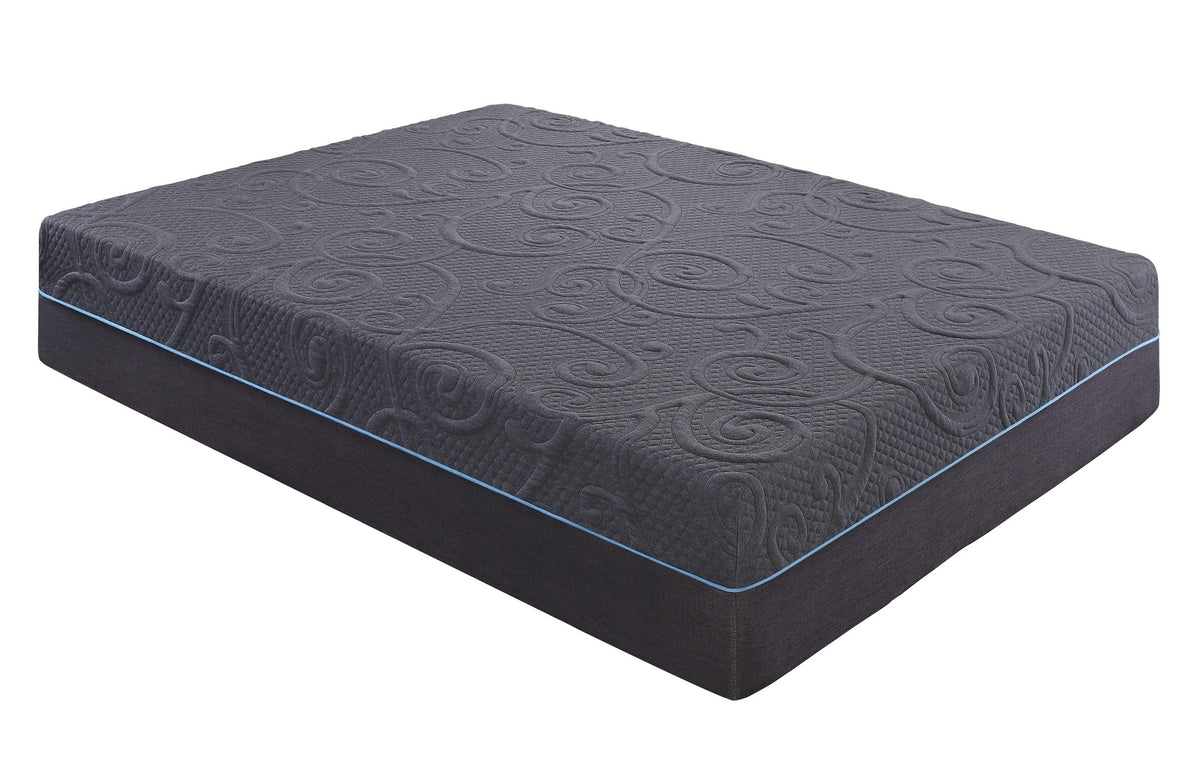 14-inch Eastern King Size Bed Mattress Gel-Infused Memory Foam Hybrid Mattress, Dark Gray, Mattress in a Box, Medium Firm Comfort