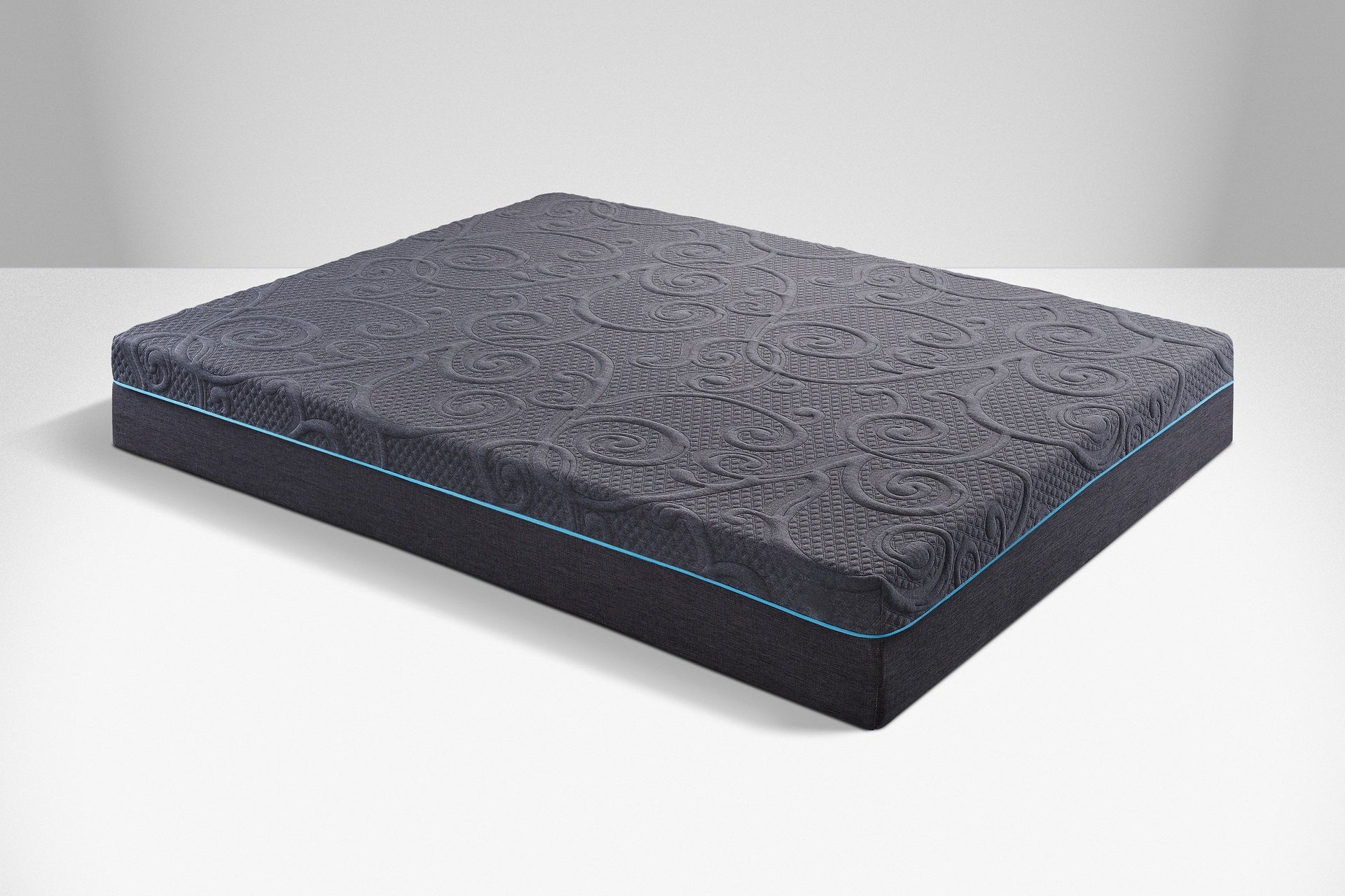 14-inch Eastern King Size Bed Mattress Gel-Infused Memory Foam Hybrid Mattress, Dark Gray, Mattress in a Box, Medium Firm Comfort