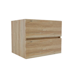 Grace 24 Rough Oak+Rough Oak Bathroom Vanity with Double Drawers, Wall Mounted Floating Bathroom Vanity for Modern Bathroom, KD