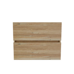 Grace 24 Rough Oak+Rough Oak Bathroom Vanity with Double Drawers, Wall Mounted Floating Bathroom Vanity for Modern Bathroom, KD