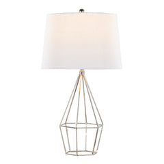 Diana 29" Contemporary Metal Table Lamp in Polished Nickel with Black Satin Shade from Grandview Gallery by LumiSource - Set of 2