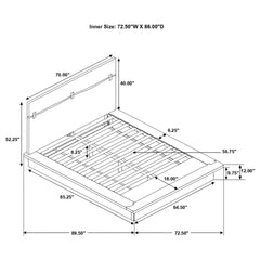 Mallory Smokey Walnut Queen Platform Bed
