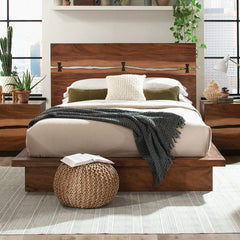 Mallory Smokey Walnut Queen Platform Bed