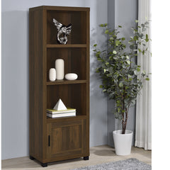 Vivek Dark Pine 3-shelf Engineered Wood Media Tower