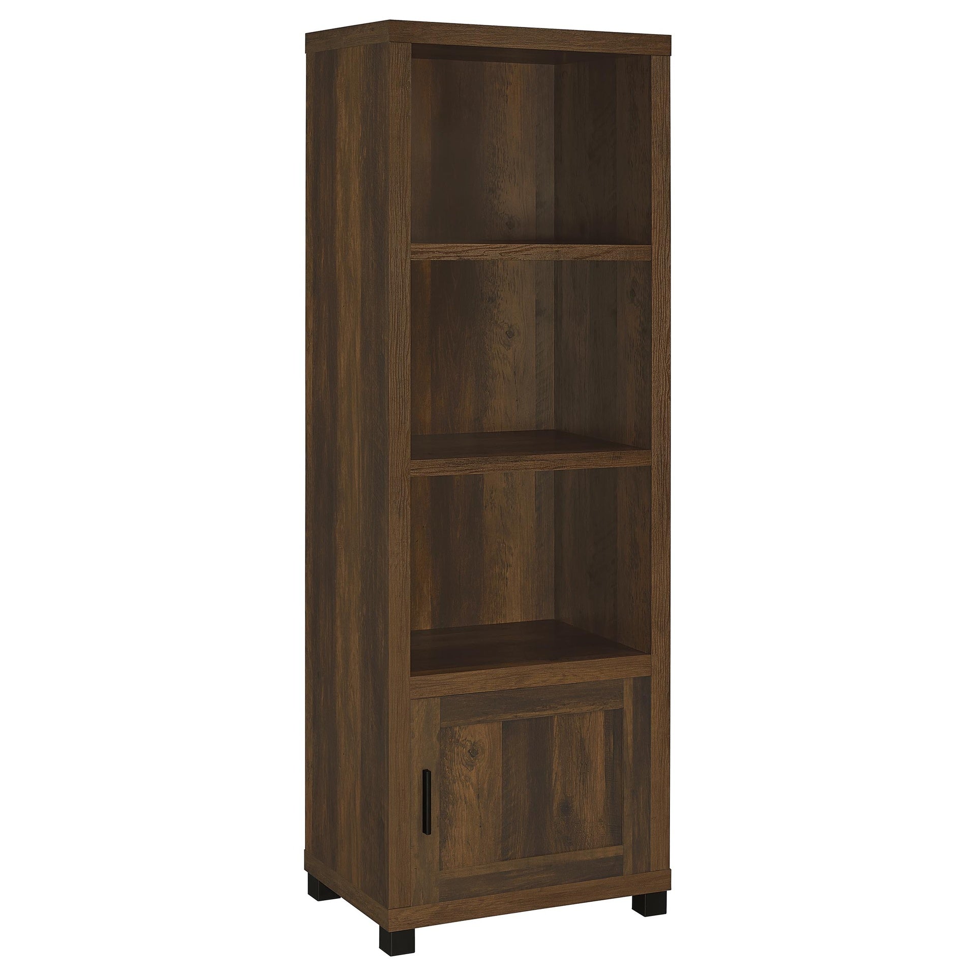 Vivek Dark Pine 3-shelf Engineered Wood Media Tower