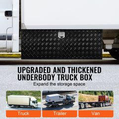 Underbody Aluminum Truck Tool Box 60" x 24" x 24" Trailer RV Tool Storage