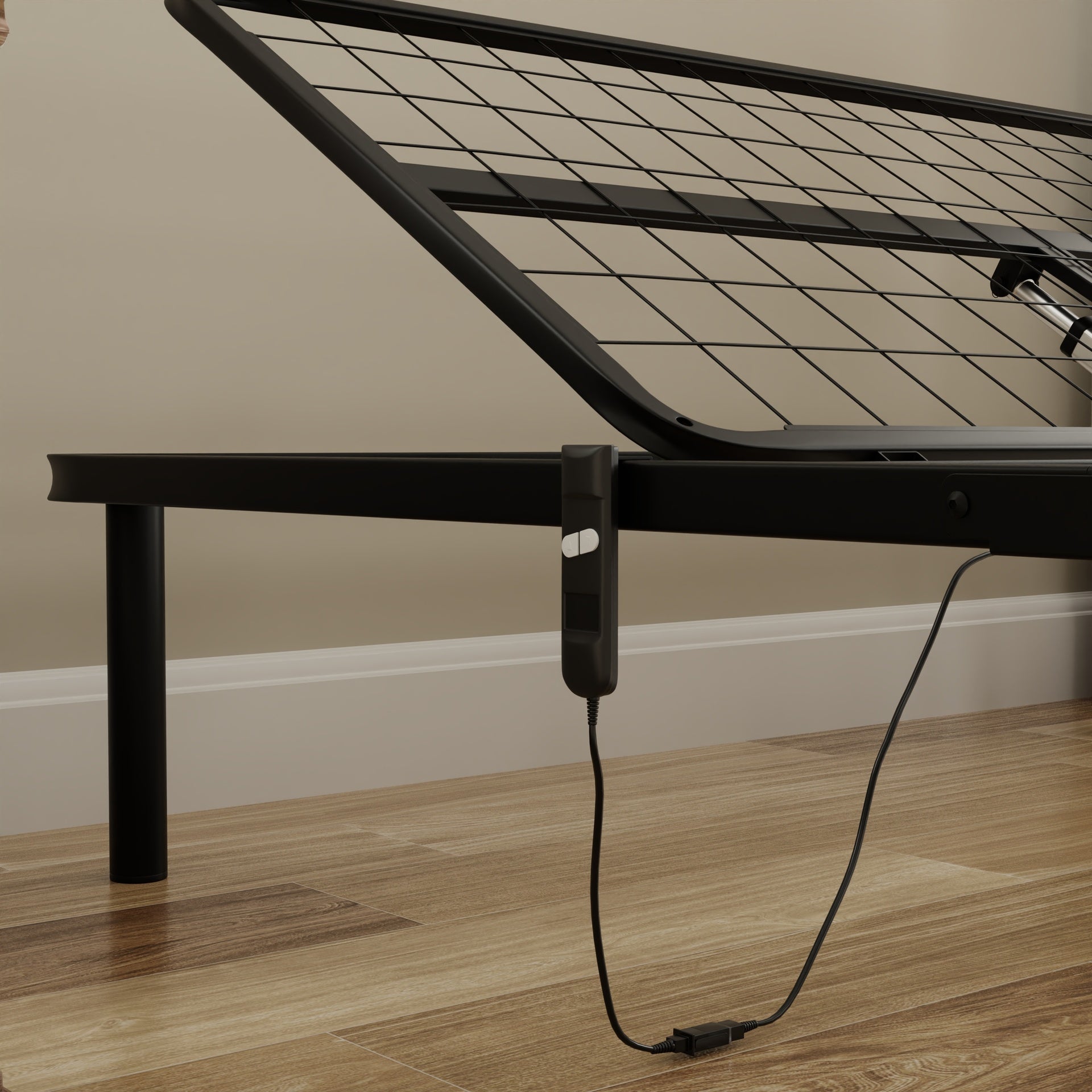 Black Head Up Only King Adjustable Bed Base