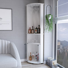 Corner Bar Cabinet Rialto, Living Room, White