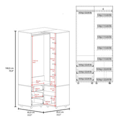 Ursine Armoire, Bedroom, White
