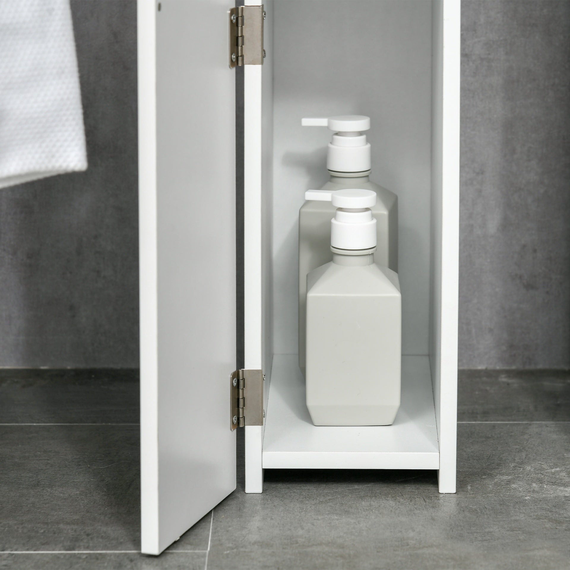 kleankin Bathroom Storage Cabinet with Open Shelves, White