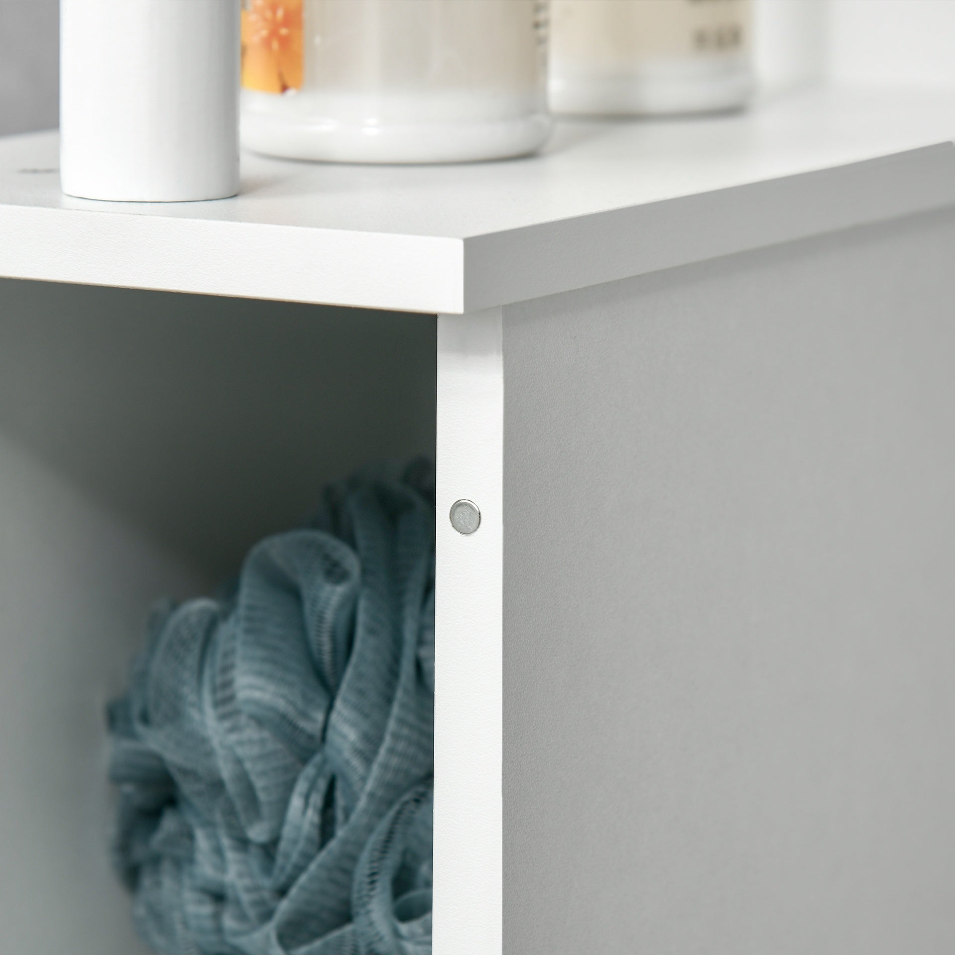 kleankin Bathroom Storage Cabinet with Open Shelves, White