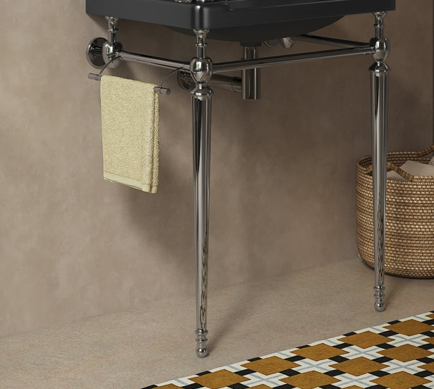 VICI 28" Freestanding Bathroom Console Iron Leg, NO Basin and Faucet, Chrome