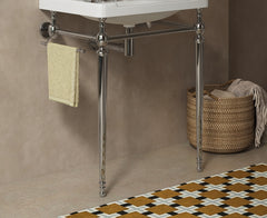 VICI 28" Freestanding Bathroom Console Iron Leg, NO Basin and Faucet, Chrome
