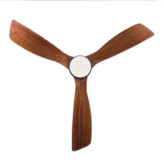 Hot sales 52 Inch Modern Black Ceiling Fan With Light 3 Solid Wood Blades Remote Control Reversible DC Motor With Dimmable LED