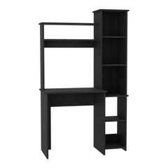 Desk Logan, Five Cubbies, Black Wengue Finish