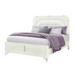 Nora Beige King Bed With LED
