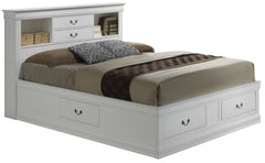 Elegant Traditional King Storage Bed