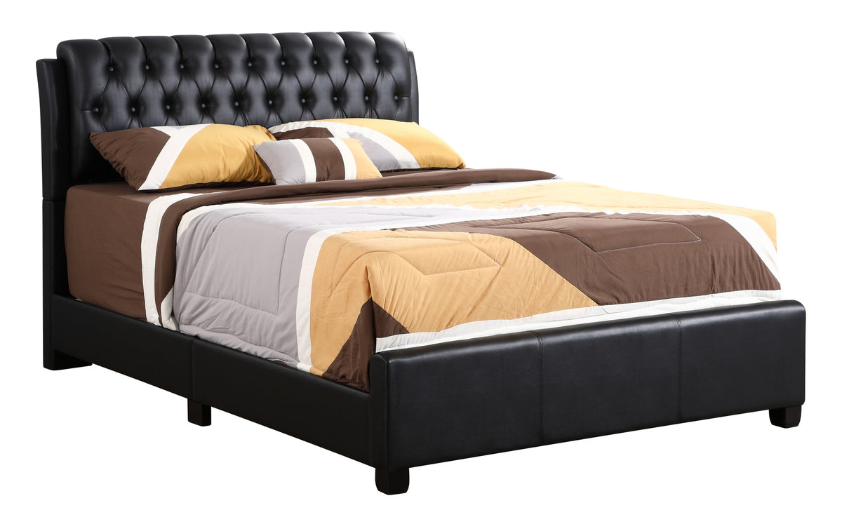 Sleek Black Full Bed With Contemporary Flair