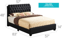 Sleek Black Full Bed With Contemporary Flair