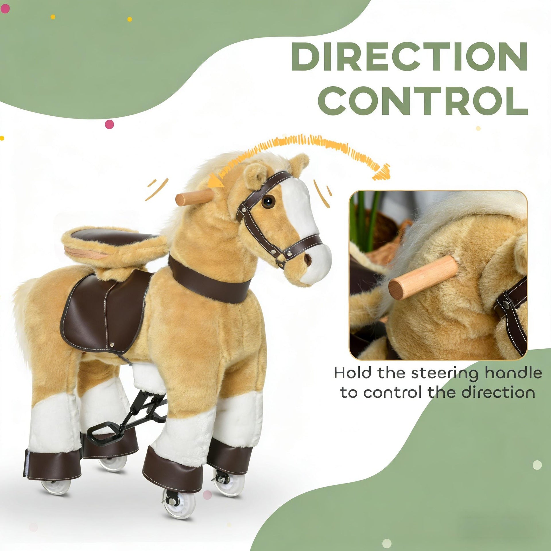 Walking Horse Toy,Kids Riding Chair with Wheels