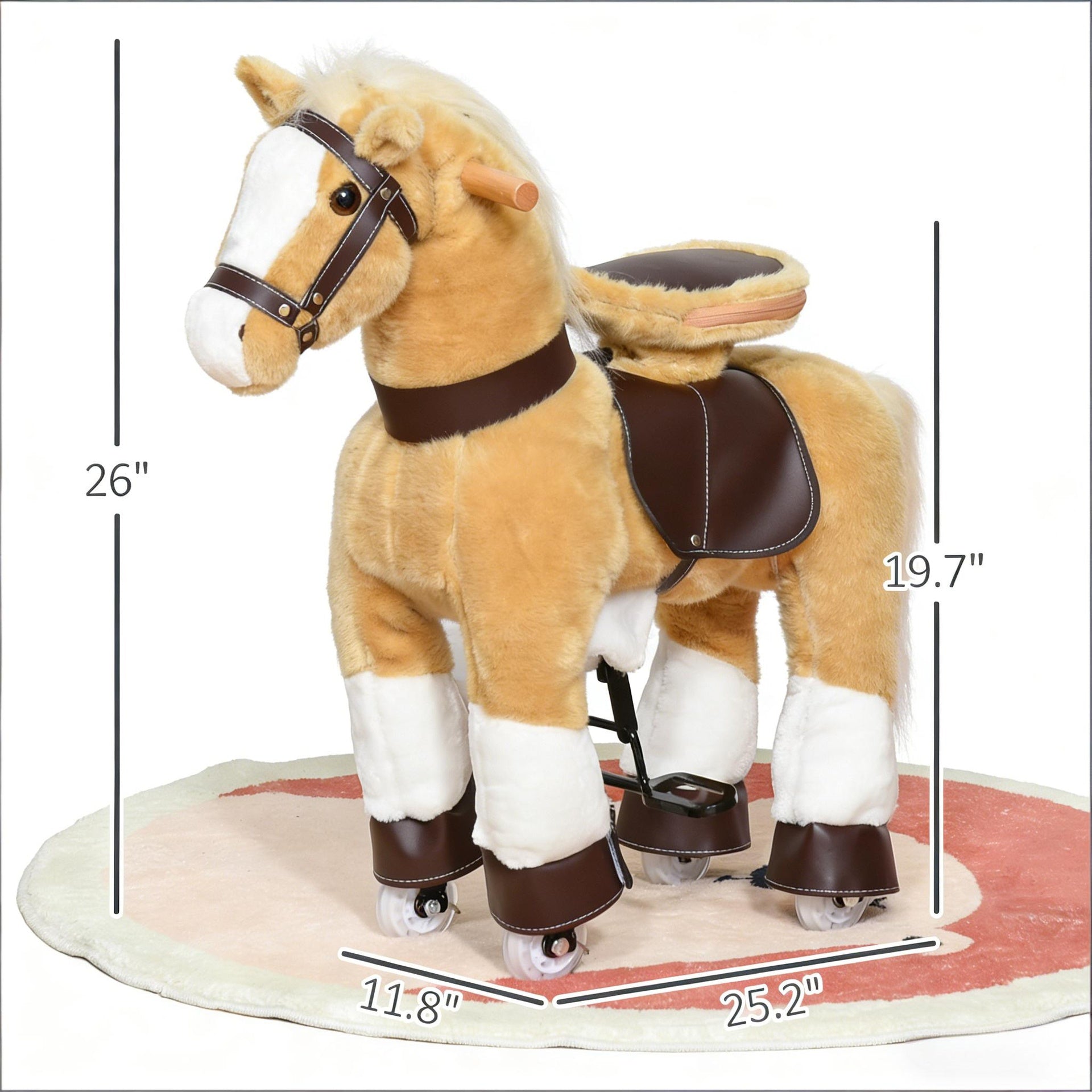 Walking Horse Toy,Kids Riding Chair with Wheels